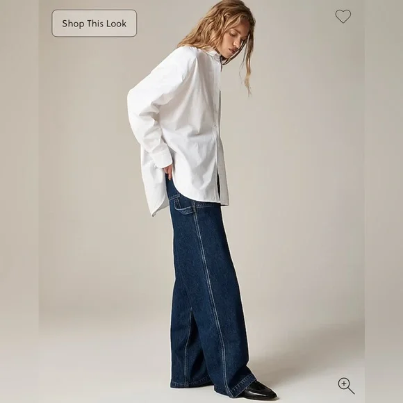 JCREW Women’s Étienne oversized shirt in lightweight oxford - Picture 2 of 3